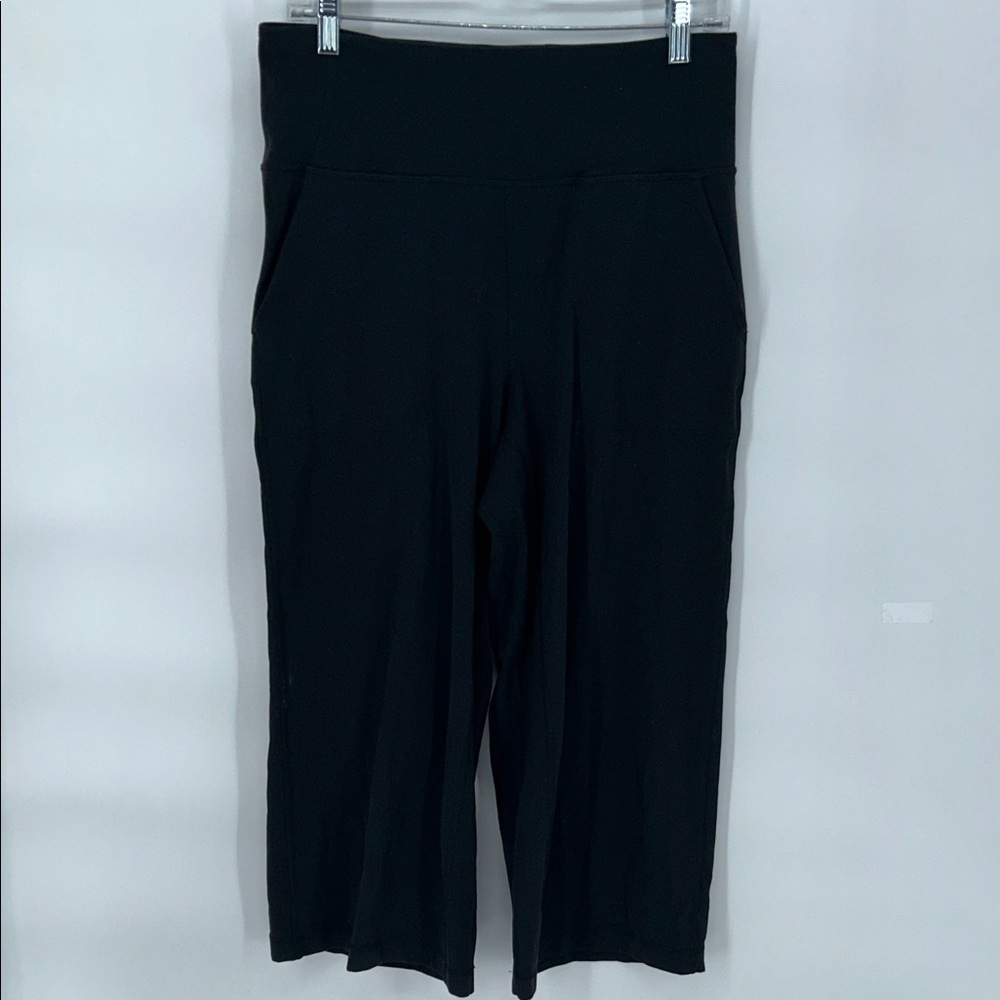 Lululemon Align Wide-Leg Crop Pants Black Size 10 | Nulu High-Rise Yoga - Picture 4 of 13